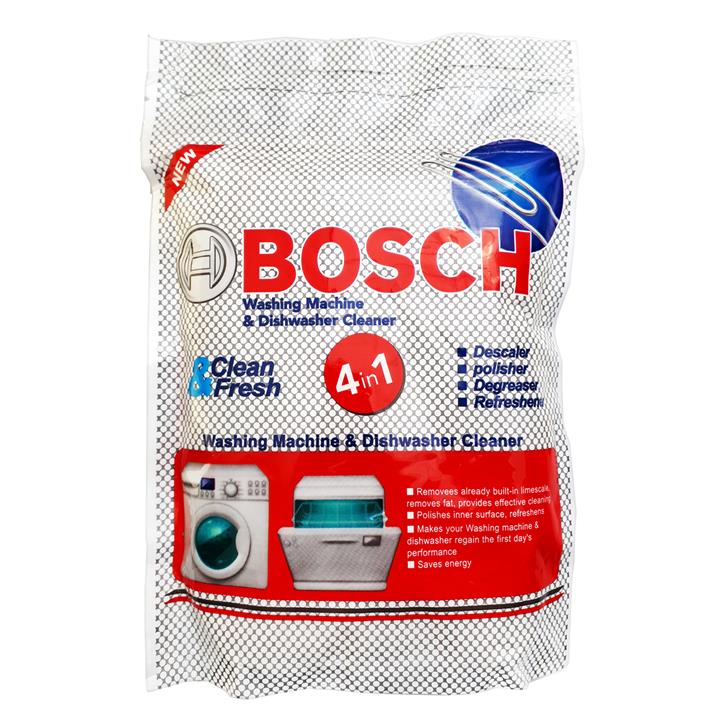 پودر جرم گیر ماشین ظرفشویی و لباسشویی بوش مقدار 500 گرم Bosch Washing Machine Cleaner 500gr